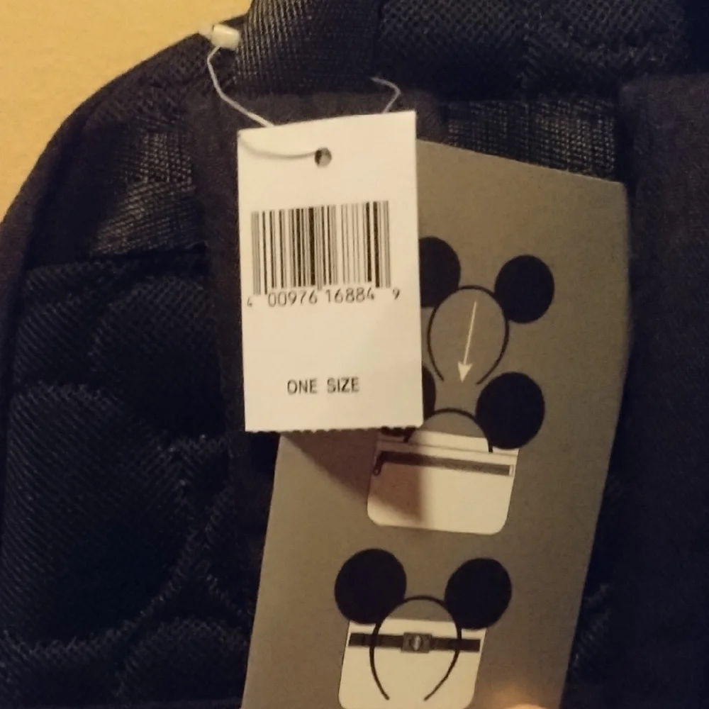 Disneyland Mini Black Backpack with White Accents